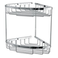 Double Corner 2 Tier Large Wire Shower Caddy Basket Chrome Plated Solid Brass Rack