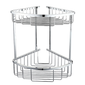Double Corner 2 Tier Large Wire Shower Caddy Basket Chrome Plated Solid Brass Rack