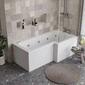 L Shaped Whirlpool Bath - 1600mm