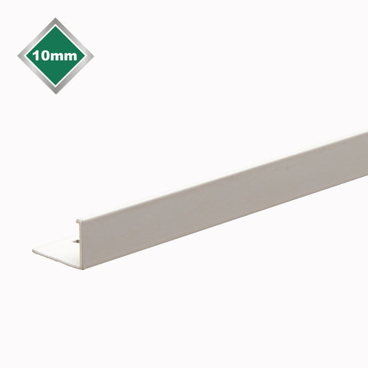  10MM SMOOTH WHITE L SHAPE TILE EDGE