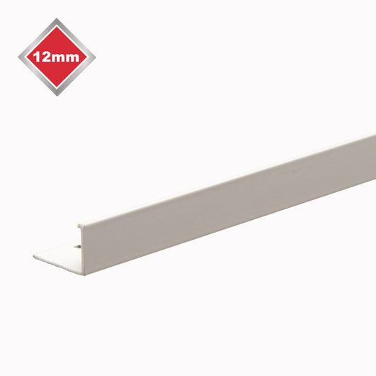  12MM SMOOTH WHITE L SHAPE TILE EDGE