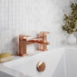 Nuie Windon Deck Mounted Bath Filler - Brushed Bronze - welovecouk
