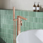 Nuie Windon Freestanding Bath Shower Mixer with Kit - Brushed Bronze - welovecouk