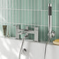 Nuie Windon Deck Mounted Bath Shower Mixer With Kit - Chrome - welovecouk