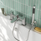 Nuie Windon Deck Mounted Bath Shower Mixer With Kit - Chrome - welovecouk