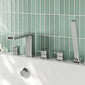 Nuie Windon  Deck Mounted 5 Tap Hole Bath Shower Mixer - Chrome - welovecouk
