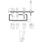 Nuie Windon Deck Mounted 4 Tap Hole Bath Shower Mixer No Spout - Chrome - welovecouk