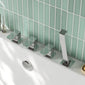 Nuie Windon Deck Mounted 4 Tap Hole Bath Shower Mixer No Spout - Chrome - welovecouk