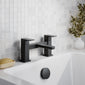 Nuie Windon Deck Mounted Bath Filler - Matt Black - welovecouk