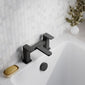 Nuie Windon Deck Mounted Bath Filler - Matt Black - welovecouk
