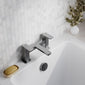 Nuie Windon Deck Mounted Bath Filler - Brushed Gun Metal - welovecouk