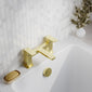 Nuie Windon Deck Mounted Bath Filler - Brushed Brass - welovecouk