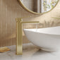 Nuie Windon High-Rise Mono Basin Mixer (No Waste) - Brushed Brass