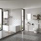Serene L-Shaped Framed 1700 Matt Black Complete Shower Bathroom Suite