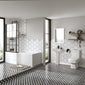 Serene L-Shaped Framed 1500 Matt Black Complete Shower Bathroom Suite