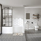 Serene L-Shaped Framed 1800 Matt Black Complete Shower Bathroom Suite