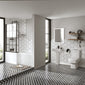Serene L-Shaped Framed 1600 Matt Black Complete Shower Bathroom Suite