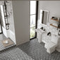 Serene L-Shaped Framed 1500 Matt Black Complete Shower Bathroom Suite