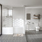 Serene 1700 L-Shaped Chrome Complete Shower Bathroom Suite