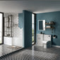 Nova 1700 L Shaped Combination Vanity Black Shower Bath Bathroom Suite