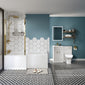 Nova 1500 L Shaped Combination Vanity Brushed Brass Shower Bath Bathroom Suite