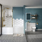 Nova 1600 L Shaped Combination Vanity Brushed Brass Shower Bath Bathroom Suite