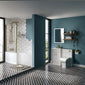 Nova 1600 L Shaped Combination Vanity Brushed Brass Shower Bath Bathroom Suite
