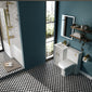 Nova 1700 L Shaped Combination Vanity Brushed Brass Shower Bath Bathroom Suite