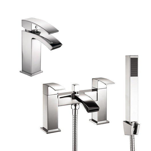  Finesse Basin Mono and Bath Shower Mixer Tap Pack