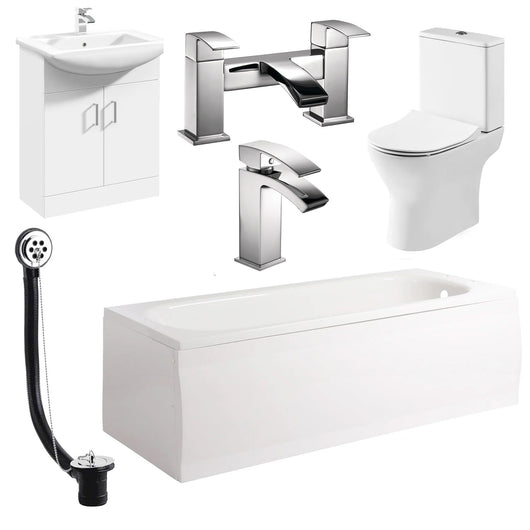  Percussion 1700 Vanity Aria Complete Bathroom Suite - welovecouk