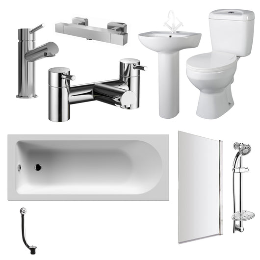  Alpha Complete Shower Bathroom Suite - 1700mm