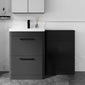 Pride 1150mm 2-Drawer Vanity & WC Combination Unit Set - Soft Black