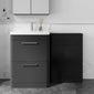 Pride 1150mm 2-Drawer Vanity & WC Combination Unit Set - Soft Black