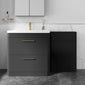 Pride 1350mm 2-Drawer Vanity & WC Combination Unit Set - Soft Black