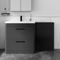Pride 1350mm 2-Drawer Vanity & WC Combination Unit Set - Soft Black