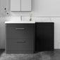 Pride 1350mm 2-Drawer Vanity & WC Combination Unit Set - Soft Black