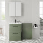 Pride 1150mm 2-Drawer Vanity & WC Combination Unit Set - Satin Green