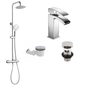 Foundation Quadrant Shower Enclosure Vanity Suites - Various Sizes/Chrome - welovecouk