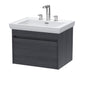 BC Designs Loftwood Wall Hung Vanity Unit & Basin 600mm - Graphite Grey