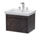 BC Designs Loftwood Wall Hung Vanity Unit & Basin 600mm - Metallic Slate