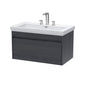 BC Designs Loftwood Wall Hung Vanity Unit & Basin 800mm - Graphite Grey