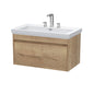 BC Designs Loftwood Wall Hung Vanity Unit & Basin 800mm - Autumn Oak