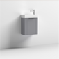 Nuie Deco Compact 400mm Wall Hung Cabinet & Basin - Satin Grey