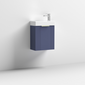 Nuie Deco Compact 400mm Wall Hung Cabinet & Basin - Satin Blue