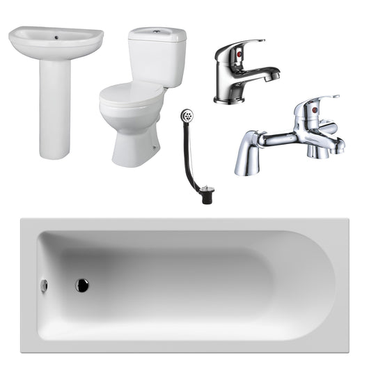  Crystalline Melbourne Complete Bathroom Suite 1700 x 700 - Various Options - welovecouk