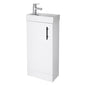 Nuie Minimalist 400mm Floorstanding Basin Vanity Unit - White