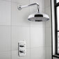 Nuie Edwardian Thermostatic Concealed shower Valve with Fixed Shower Head & Arm - Chrome