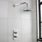 Nuie Edwardian Thermostatic Concealed shower Valve with Fixed Shower Head & Arm - Chrome