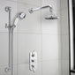 Nuie Victorian Thermostatic Concealed shower Valve with Fixed Shower Head , Arm & Slide Rail Kit - Chrome