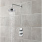 Nuie Beaumont Thermostatic Concealed shower Valve with Fixed Shower Head & Arm - Chrome